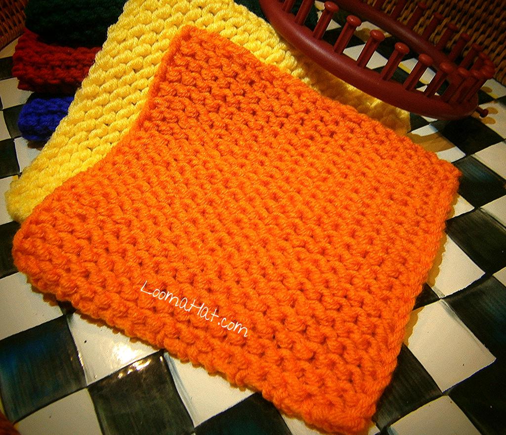 Knit Squares Free Pattern LoomaHat