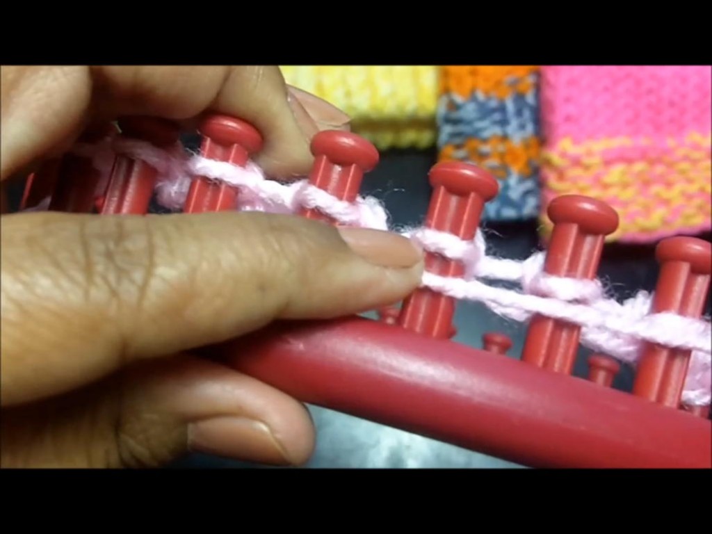 Purl Stitch on Loom