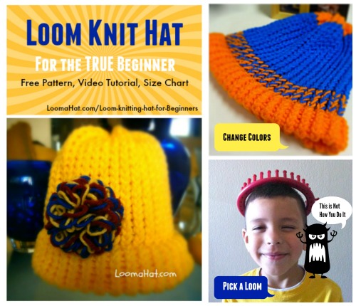  Loom Knit Hats Pattern Book, Easy Hat Patterns & How-to Loom  Knit : Arts, Crafts & Sewing
