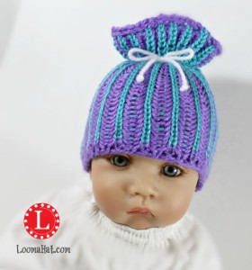 Loom Knit Brioche Paper Bag Hat