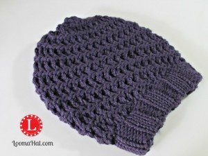 Spiral Hat loom knit slouchy
