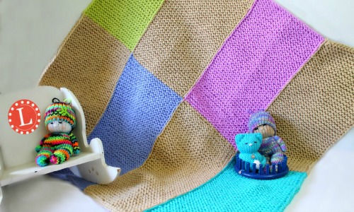 Loom Knit Striped Garter Stitch Blanket Pattern Video Tutorial 