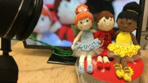 Loom knit ballerinas - dolls