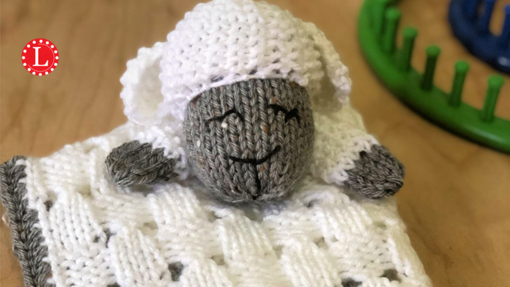 lovey blanket loom knit sheep lamb