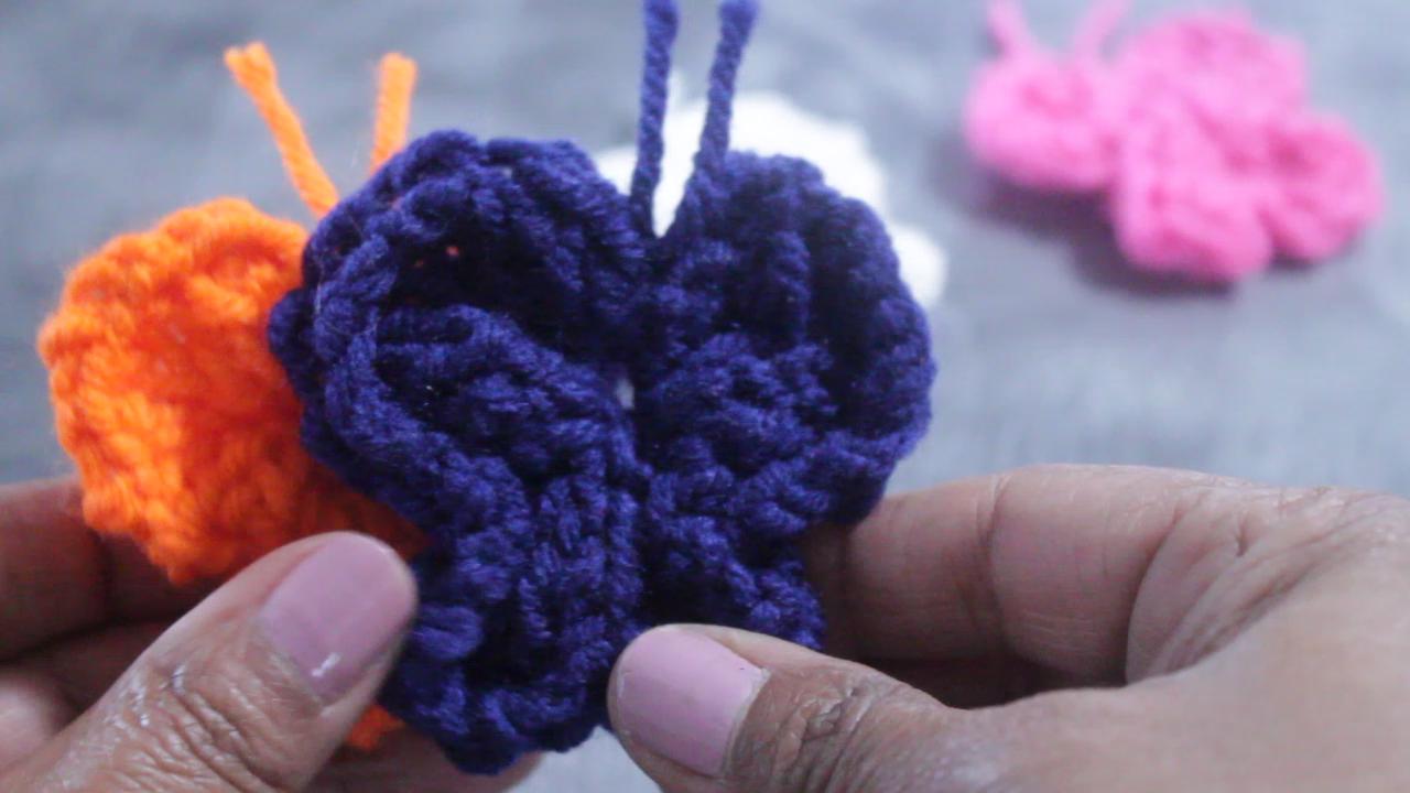 Round Loom knit butterflies Butterfly